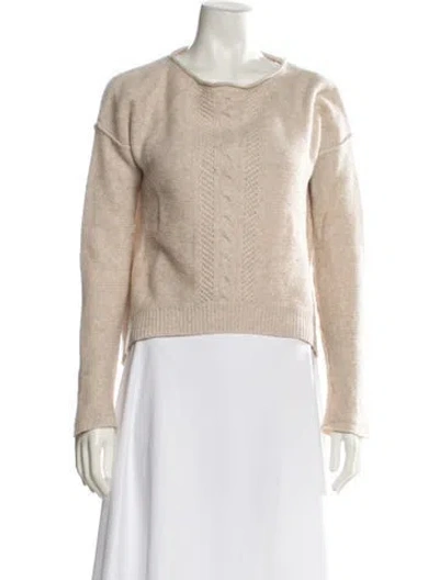 Pre-owned 360cashmere Cashmere Scoop Neck Sweater In Neutral