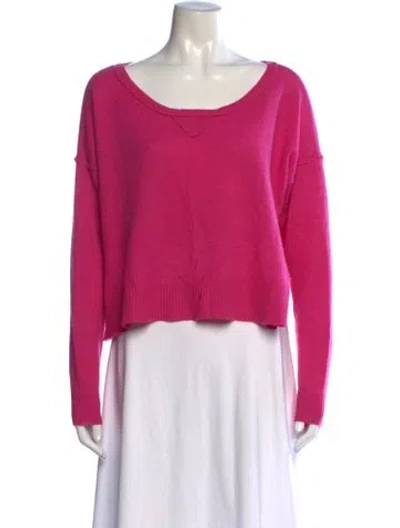 Pre-owned 360cashmere Cashmere Scoop Neck Sweater In Pink