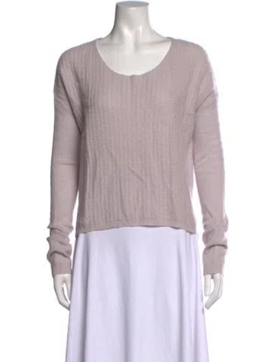 Pre-owned 360cashmere Cashmere Scoop Neck Sweater In Purple