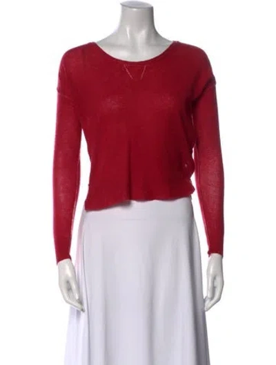 Pre-owned 360cashmere Cashmere Scoop Neck Sweater In Red
