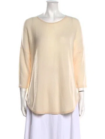 Pre-owned 360cashmere Cashmere Scoop Neck Sweater W/ Tags In White