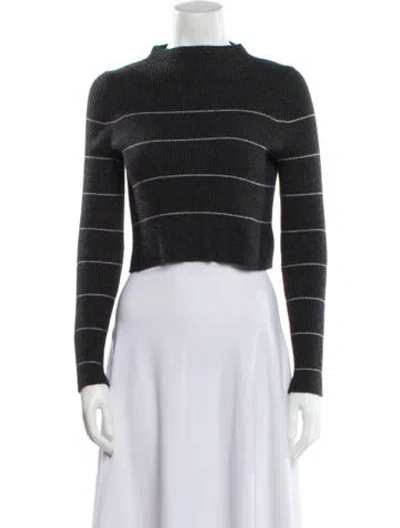 Pre-owned 360cashmere Cashmere Striped Sweater In Black