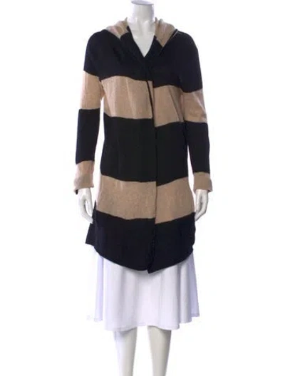 Pre-owned 360cashmere Cashmere Striped Sweater In Black