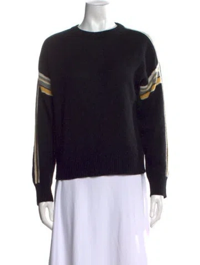 Pre-owned 360cashmere Cashmere Striped Sweater In Black
