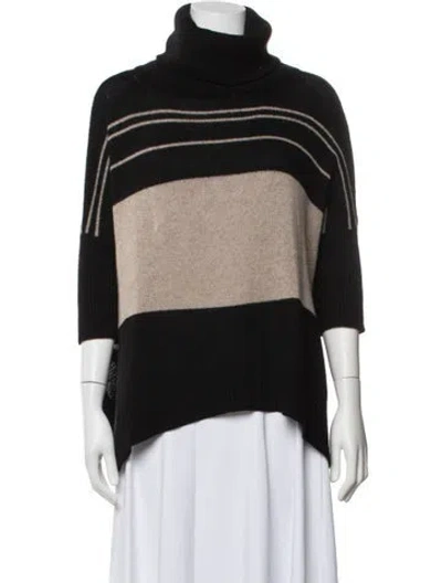 Pre-owned 360cashmere Cashmere Striped Sweater In Black