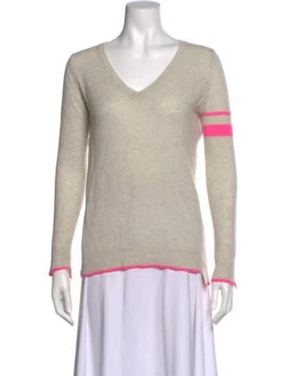 Pre-owned 360cashmere Cashmere Striped Sweater In Blue
