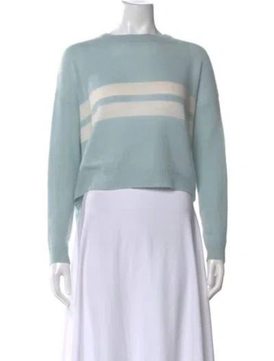 Pre-owned 360cashmere Cashmere Striped Sweater In Blue
