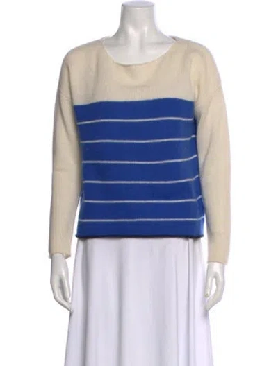 Pre-owned 360cashmere Cashmere Striped Sweater In Blue