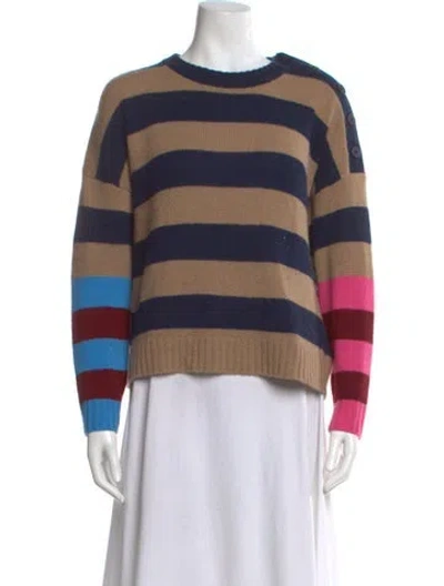 Pre-owned 360cashmere Cashmere Striped Sweater In Blue