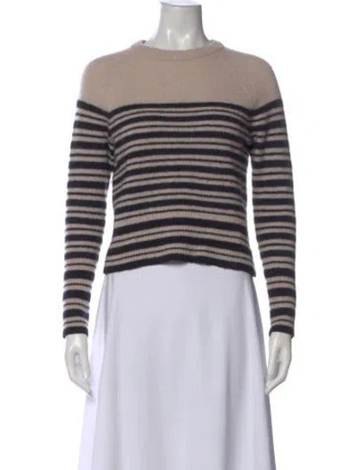 Pre-owned 360cashmere Cashmere Striped Sweater In Blue