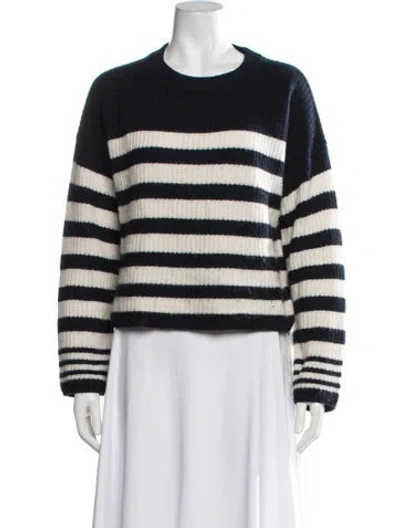 Pre-owned 360cashmere Cashmere Striped Sweater In Blue/white