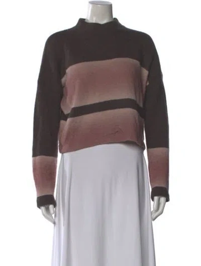 Pre-owned 360cashmere Cashmere Striped Sweater In Brown