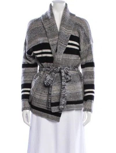 Pre-owned 360cashmere Cashmere Striped Sweater In Gray