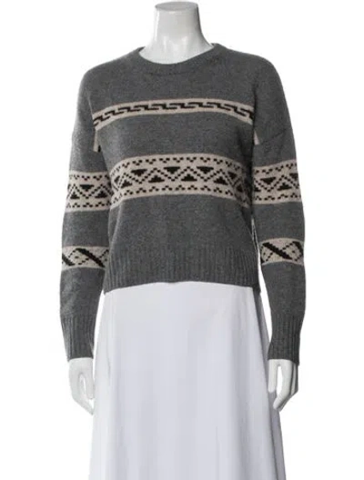 Pre-owned 360cashmere Cashmere Striped Sweater In Gray