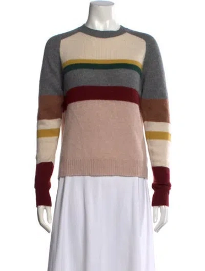Pre-owned 360cashmere Cashmere Striped Sweater In Grey