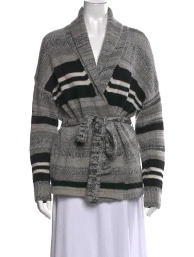 Pre-owned 360cashmere Cashmere Striped Sweater In Grey