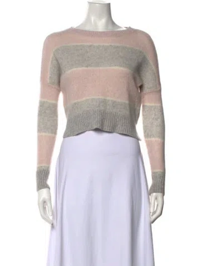 Pre-owned 360cashmere Cashmere Striped Sweater In Grey