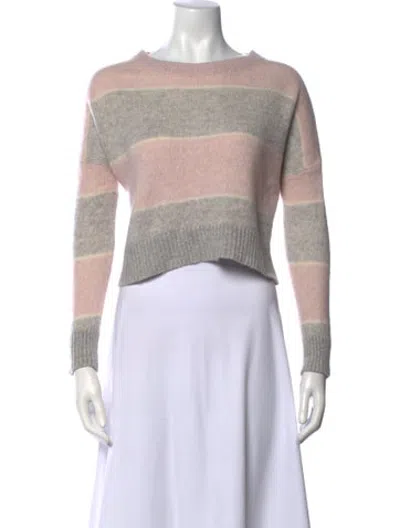 Pre-owned 360cashmere Cashmere Striped Sweater In Grey