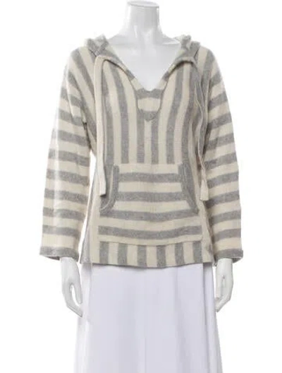 Pre-owned 360cashmere Cashmere Striped Sweater In Grey/neutrals