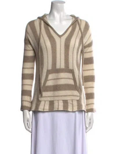 Pre-owned 360cashmere Cashmere Striped Sweater In Neutral