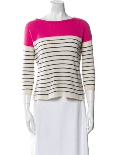 Pre-owned 360cashmere Cashmere Striped Sweater In Neutral