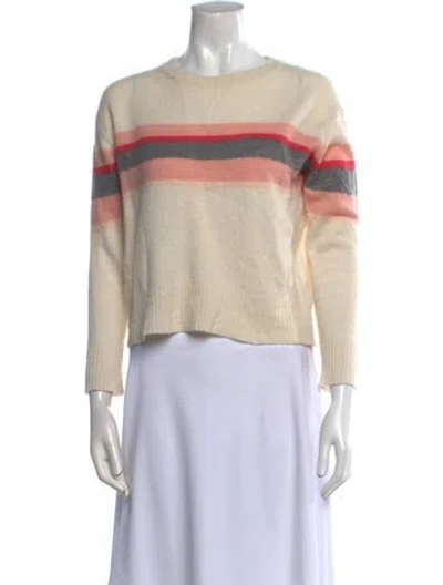 Pre-owned 360cashmere Cashmere Striped Sweater In Neutral