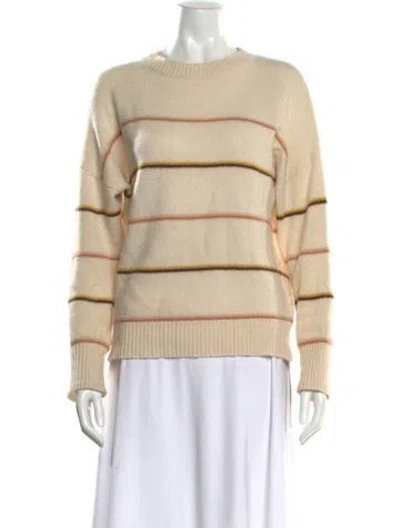 Pre-owned 360cashmere Cashmere Striped Sweater In Neutral