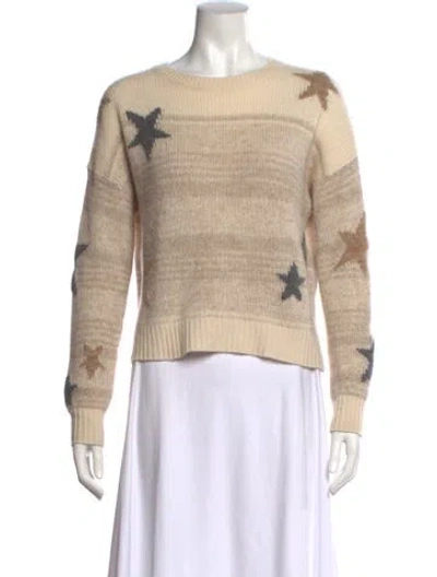 Pre-owned 360cashmere Cashmere Striped Sweater In Neutral