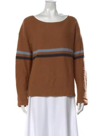 Pre-owned 360cashmere Cashmere Striped Sweater In Neutrals