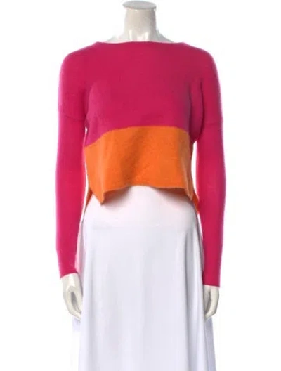 Pre-owned 360cashmere Cashmere Striped Sweater In Pink