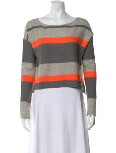 Pre-owned 360cashmere Cashmere Striped Sweater In Pink