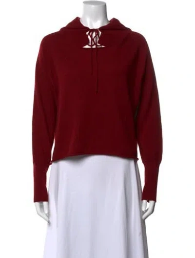 Pre-owned 360cashmere Cashmere Tie Neck Sweater In Red