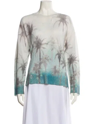 Pre-owned 360cashmere Cashmere Tie-dye Print Sweater In Blue