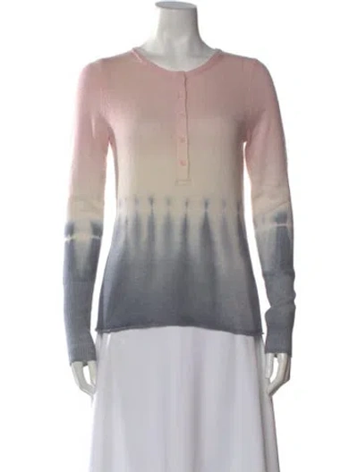 Pre-owned 360cashmere Cashmere Tie-dye Print Sweater In Pink
