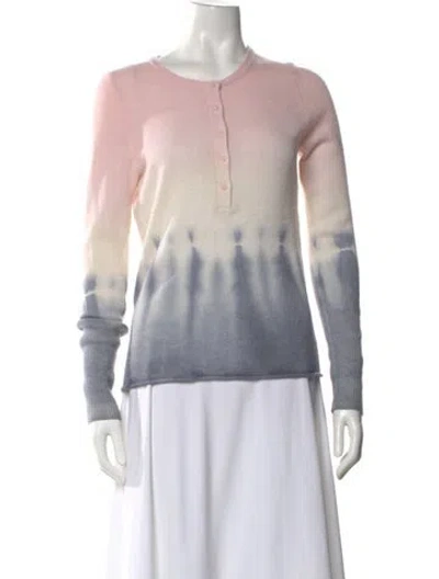 Pre-owned 360cashmere Cashmere Tie-dye Print Sweater In Pink