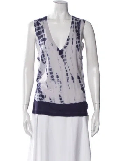Pre-owned 360cashmere Cashmere Tie-dye Print Sweater In Purple
