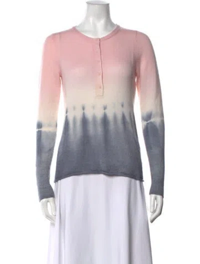 Pre-owned 360cashmere Cashmere Tie-dye Print Sweater In White