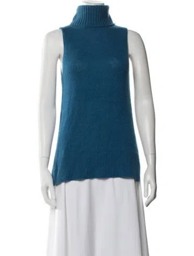 Pre-owned 360cashmere Cashmere Turtleneck Sweater In Blue