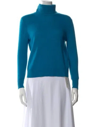 Pre-owned 360cashmere Cashmere Turtleneck Sweater In Blue