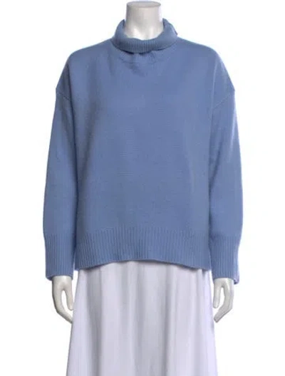 Pre-owned 360cashmere Cashmere Turtleneck Sweater In Blue