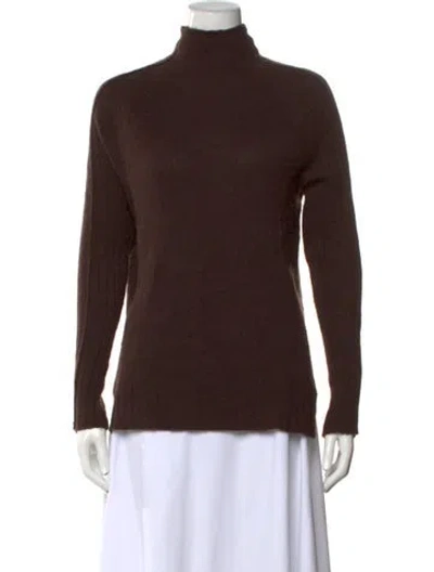 Pre-owned 360cashmere Cashmere Turtleneck Sweater In Brown