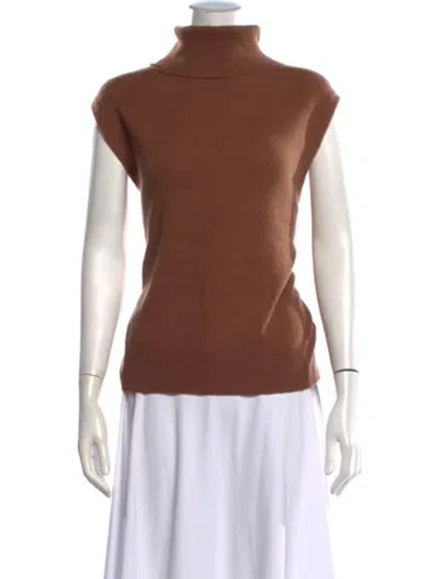Pre-owned 360cashmere Cashmere Turtleneck Sweater In Brown