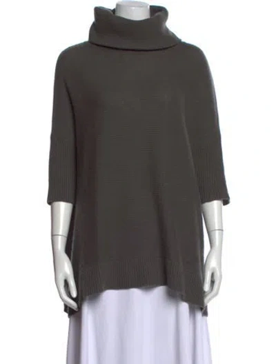 Pre-owned 360cashmere Cashmere Turtleneck Sweater In Green