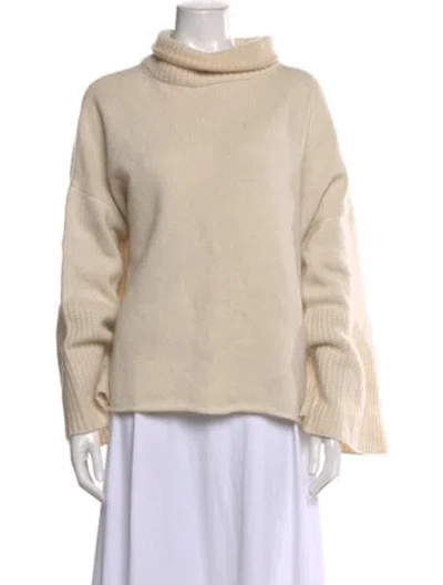 Pre-owned 360cashmere Cashmere Turtleneck Sweater In White