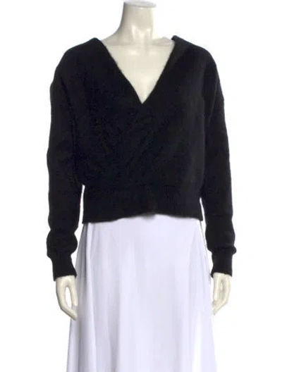 Pre-owned 360cashmere Cashmere V-neck Sweater In Black