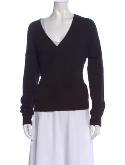 Pre-owned 360cashmere Cashmere V-neck Sweater In Black