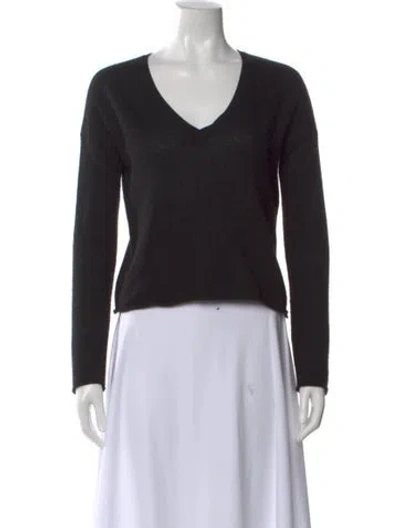 Pre-owned 360cashmere Cashmere V-neck Sweater In Black