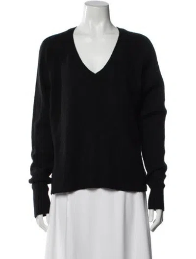 Pre-owned 360cashmere Cashmere V-neck Sweater In Black