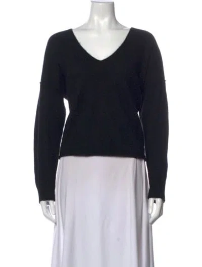 Pre-owned 360cashmere Cashmere V-neck Sweater In Black