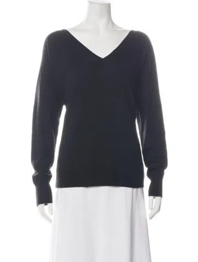 Pre-owned 360cashmere Cashmere V-neck Sweater In Black